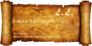 Lapis László névjegykártya